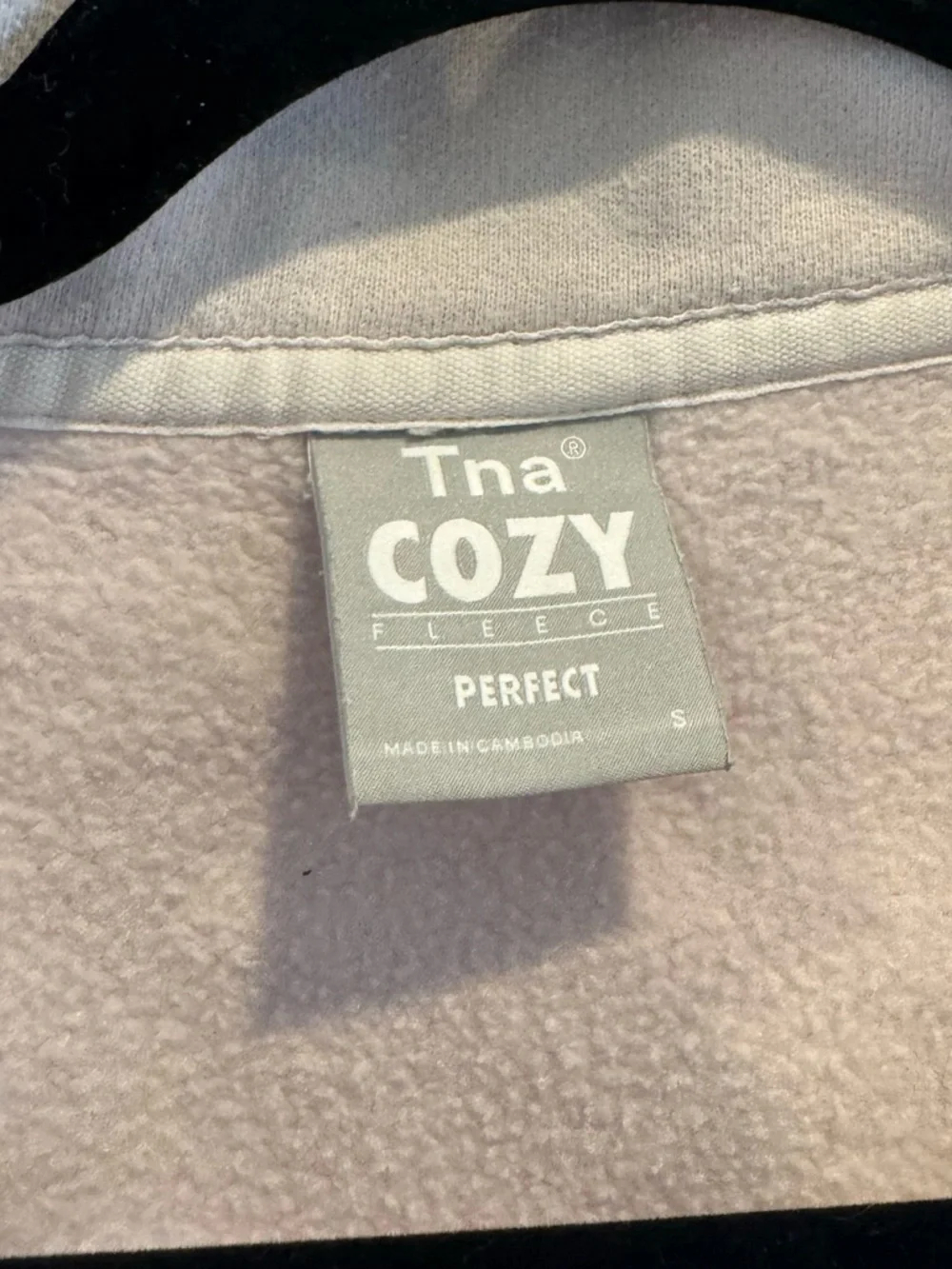 TNA Cropped Half-Zip Pullover Sweatshirt - Light Beige - Picture 5 of 6